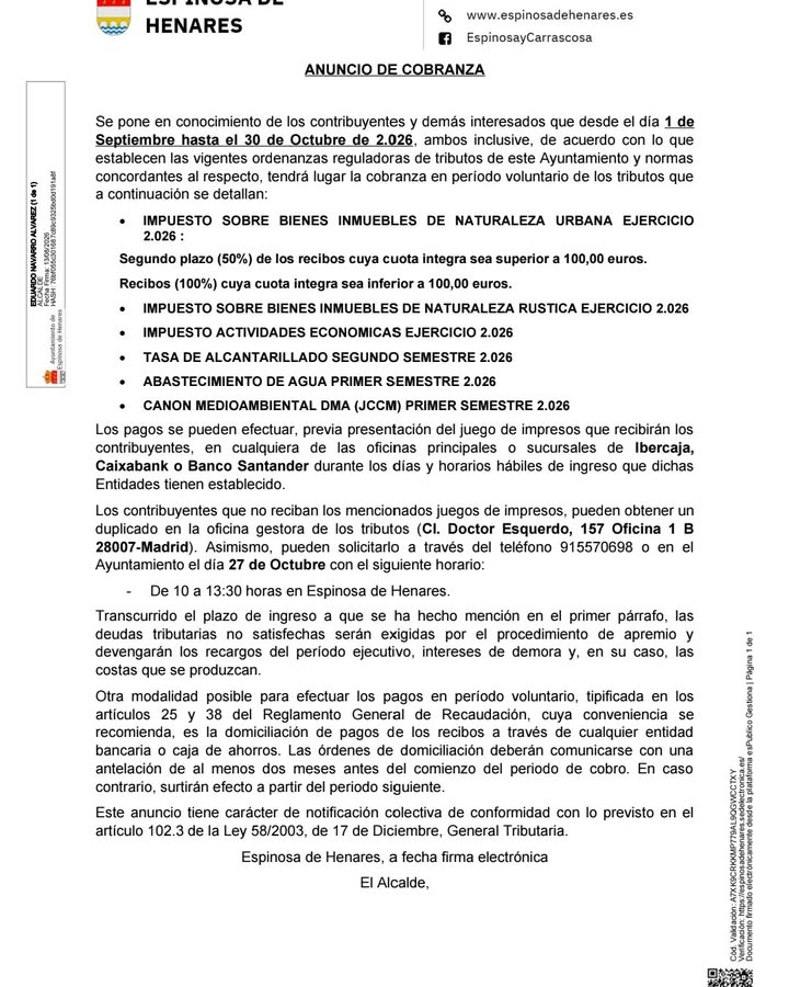 Ayuntamiento de Espinosa de Henares