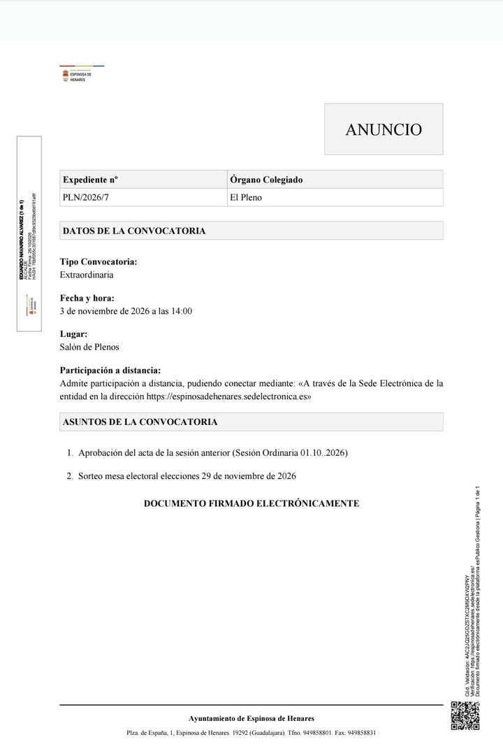Ayuntamiento de Espinosa de Henares
